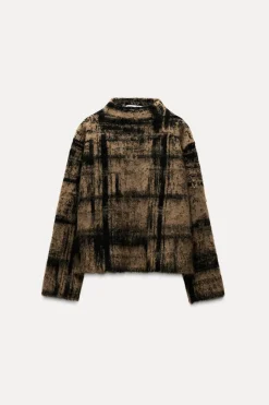 Online JERSEY PUNTO JACQUARD CUADROS Mujer Cárdigan / Jerséis|Punto