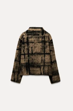 Online JERSEY PUNTO JACQUARD CUADROS Mujer Cárdigan / Jerséis|Punto