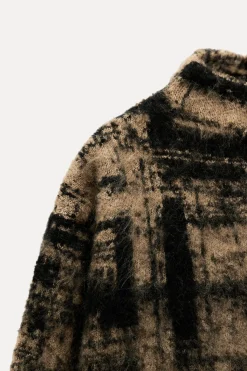 Online JERSEY PUNTO JACQUARD CUADROS Mujer Cárdigan / Jerséis|Punto