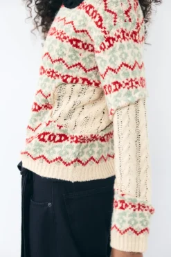 Discount JERSEY PUNTO JACQUARD OCHOS Mujer Cárdigan / Jerséis|Punto