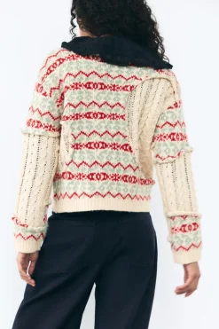 Discount JERSEY PUNTO JACQUARD OCHOS Mujer Cárdigan / Jerséis|Punto