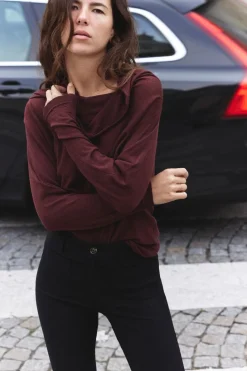 Outlet JERSEY PUNTO LISO CON LANA Y SEDA Mujer Cárdigan / Jerséis|Punto