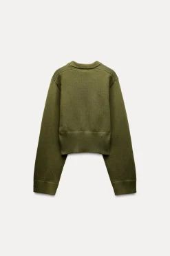 Sale JERSEY PUNTO LISO MANGA ANCHA Mujer Cárdigan / Jerséis|Punto