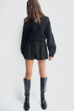 Outlet JERSEY PUNTO MANGAS BOLAS Mujer Cárdigan / Jerséis|Punto