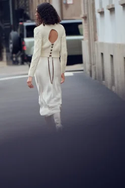 Best JERSEY PUNTO OCHOS ESPALDA ABIERTA Mujer Cárdigan / Jerséis|Punto