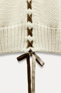 Best JERSEY PUNTO OCHOS ESPALDA ABIERTA Mujer Cárdigan / Jerséis|Punto