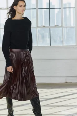 New JERSEY PUNTO OFF SHOULDER CON ALPACA Mujer Cárdigan / Jerséis|Punto