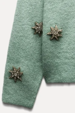 Clearance JERSEY PUNTO PEDRERÍA CON ALPACA Mujer Cárdigan / Jerséis|Punto