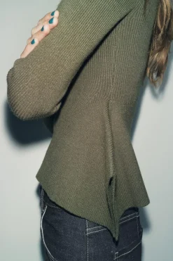 Discount JERSEY PUNTO PEPLUM Mujer Cárdigan / Jerséis|Punto