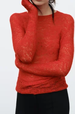 Discount JERSEY PUNTO POINTELLE CON ALPACA Y LANA Mujer Cárdigan / Jerséis|Punto