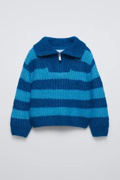 Niños ZARA 6 - 14 Años·Punto<JERSEY PUNTO RAYAS CREMALLERA