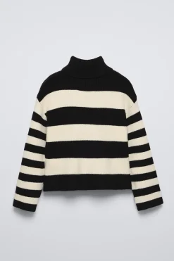 Niños ZARA 6 - 14 Años·Punto<JERSEY PUNTO RAYAS CUELLO VUELTO