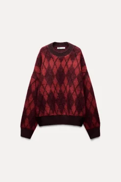 Outlet JERSEY PUNTO ROMBOS Mujer Cárdigan / Jerséis|Punto