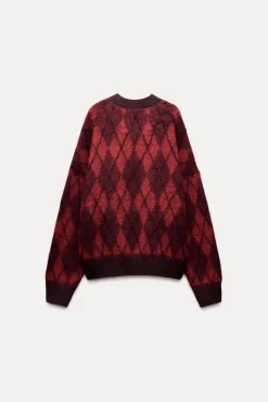 Outlet JERSEY PUNTO ROMBOS Mujer Cárdigan / Jerséis|Punto