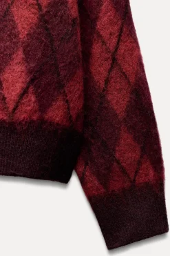 Outlet JERSEY PUNTO ROMBOS Mujer Cárdigan / Jerséis|Punto