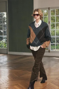 Online JERSEY PUNTO ROMBOS Mujer Cárdigan / Jerséis|Punto