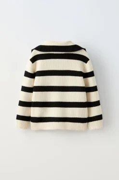 Niños ZARA 6 - 14 Años·Punto<JERSEY RAYAS CUELLO