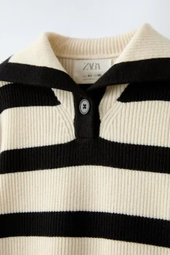 Niños ZARA 6 - 14 Años·Punto<JERSEY RAYAS CUELLO
