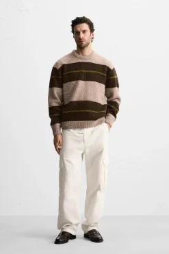 Best JERSEY RAYAS TEXTURA BOUCLÉ Hombre Jerséis / Chaquetas