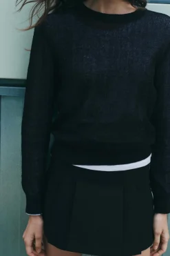 Clearance JERSEY SEMITRANSPARENTE PUNTO FINO Mujer Cárdigan / Jerséis|Punto