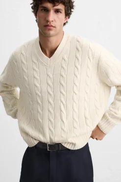 New JERSEY TRENZAS LANA Hombre Jerséis / Chaquetas