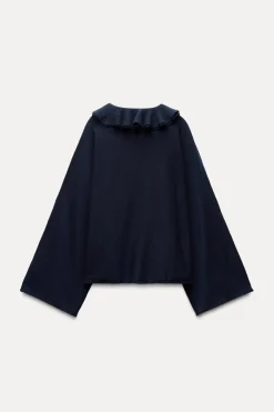 New JERSEY VOLANTE BUFANDA CON LANA Mujer Cárdigan / Jerséis|Punto