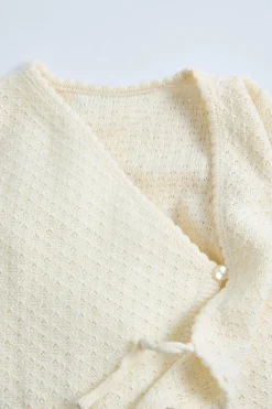 Niños ZARA 0 - 6 Meses·Punto<KIMONO ALGODÓN SEDA PUNTO TEXTURA