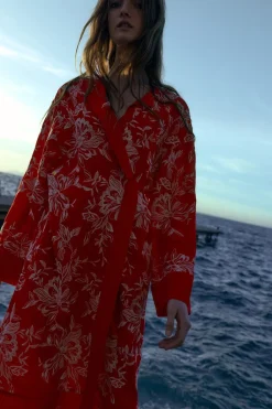 Hot KIMONO ESTAMPADO BORDADOS Mujer Chaquetas / Cazadoras