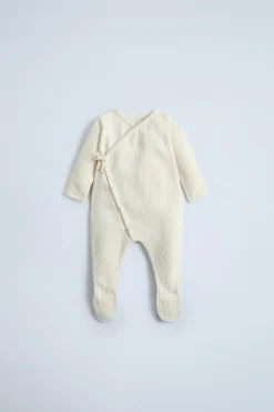 Niños ZARA 0 - 6 Meses·Punto|0 - 6 Meses·Básicos<KIMONO LARGO ALGODÓN SEDA