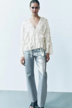 Hot KIMONO LENTEJUELAS ZW COLLECTION Mujer Chaquetas / Cazadoras