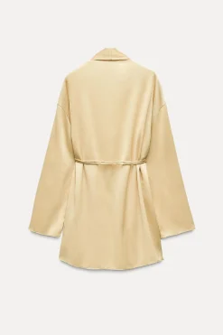 Discount KIMONO PLISADO CINTURÓN Mujer Chaquetas / Cazadoras