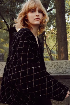 Hot KIMONO TERCIOPELO HILO METALIZADO BRILLOS Mujer Chaquetas / Cazadoras