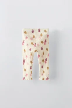 Niños ZARA 6 - 18 Meses·Pantalones / Leggings<LEGGING CONEJOS