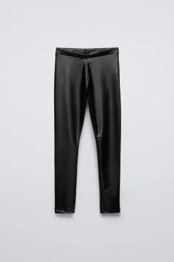 Niños ZARA 6 - 14 Años·Pantalones|6 - 14 Años·Leggings<LEGGING EFECTO PIEL