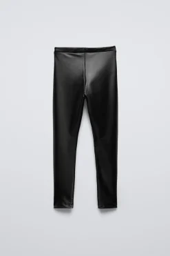 Niños ZARA 6 - 14 Años·Pantalones|6 - 14 Años·Leggings<LEGGING EFECTO PIEL