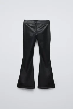 Niños ZARA 6 - 14 Años·Pantalones|6 - 14 Años·Leggings<LEGGING FLARE EFECTO PIEL