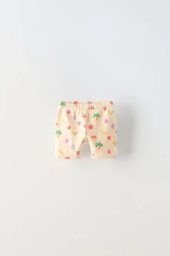 Niños ZARA 6 - 18 Meses·Conjuntos|6 - 18 Meses·Pantalones / Leggings<LEGGING RIB CICLISTA FRUTAS