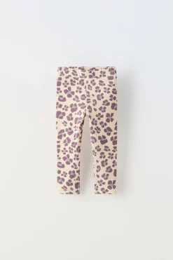 Niños ZARA 1½ - 6 Años·Pantalones|1½ - 6 Años·Leggings<LEGGING RIB ESTAMPADO