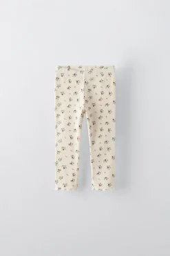 Niños ZARA 1½ - 6 Años·Pantalones|1½ - 6 Años·Leggings<LEGGING RIB FLORES