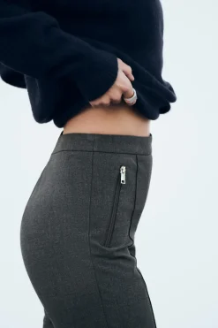 Fashion LEGGINGS BOLSILLOS CREMALLERA Mujer Pantalones