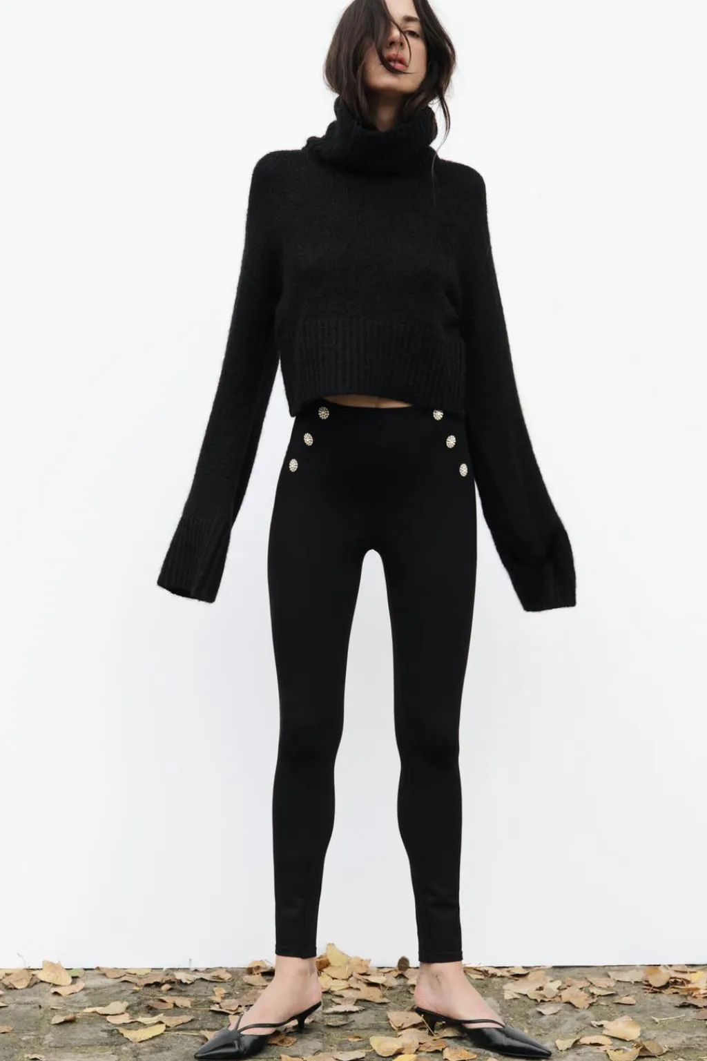 Clearance LEGGINGS BOTONES JOYA TIRO MEDIO Mujer Pantalones