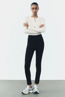 Sale LEGGINGS ELÁSTICOS LATERALES Mujer Pantalones