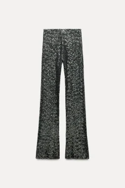 Outlet LEGGINGS FLARE LENTEJUELAS Mujer Pantalones