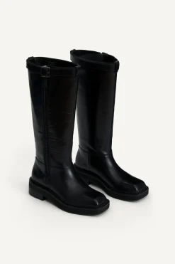 Discount LTHR BCKL BTS 13 Mujer Zapatos