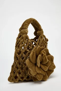 Sale MINI SACA TERCIOPELO FLOR Mujer Bolsos