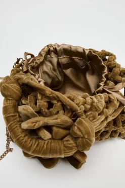 Sale MINI SACA TERCIOPELO FLOR Mujer Bolsos