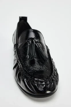 New MOCASÍN BORLAS PIEL Mujer Zapatos