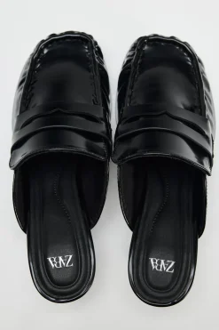 New MOCASÍN DESTALONADO EFECTO ACHAROLADO Mujer Zapatos