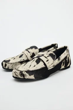 New MOCASÍN ESTAMPADO ANIMAL PIEL Mujer Zapatos