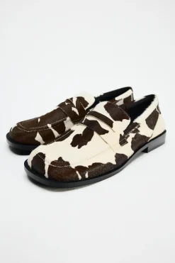 New MOCASÍN ESTAMPADO ANIMAL PIEL Mujer Zapatos